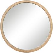 Ren Wil Rita 48" Diameter Circular Flat Rattan Framed Accent Mirror Natural