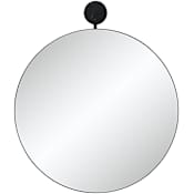 Ren Wil Adamas 36"W x 42"H Circular Flat Iron Framed Accent Mirror Matte Black