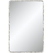 Ren Wil Pollonia 24"W x 36"H Specialty Flat Aluminum Framed Accent Mirror Polished Nickel