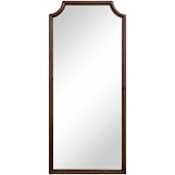 Ren Wil Otara 30"W x 68"H Circular Flat Wood Framed Accent Mirror Walnut
