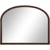 Ren Wil Kindra 50"W x 40"H Circular Flat Wood Framed Accent Mirror Walnut