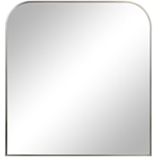 Ren Wil Salma 38"W x 40"H Arched Flat Stainless Steel Framed Accent Mirror Brushed Nickel