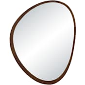 Ren Wil Borago 36"W x 46"H Specialty Flat Wood Framed and Wall Mount Accent Mirror Walnut