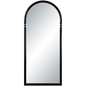Ren Wil Arcade 34"W x 76"H Arched Flat Iron Framed Full Length Mirror Matte Black