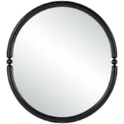 Ren Wil Ditto 36"W x 40"H Oval Flat Iron Framed and Wall Mount Accent Mirror Matte Black