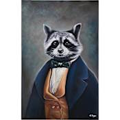 Ren Wil Tribec 47" x 30" Frameless Animals Painting Charcoal