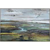 Ren Wil Sprucer 60" x 40" Framed Abstract Painting Yellow