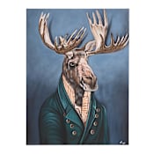 Ren Wil Leandre 48" x 36" Frameless Animals Painting Blue