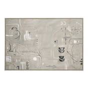 Ren Wil Kore 40" x 60" Framed Abstract Painting Grey