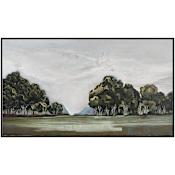 Ren Wil Malika 40" x 70" Framed Landscapes Painting Green