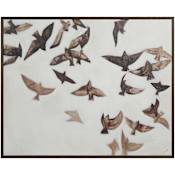 Ren Wil Busan 50" x 40" Framed Animals Painting White