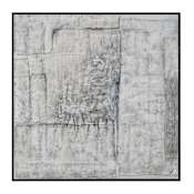 Ren Wil Zariah 45" Wide Canvas Wall Art Grey / Silver