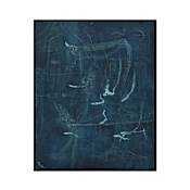 Ren Wil Gemma 40" Wide Canvas Wall Art Navy Blue