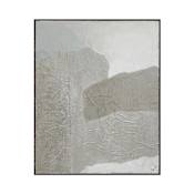 Ren Wil Sesamo 40" Wide Canvas Wall Art Cream and Matte Grey