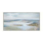 Ren Wil Marbleau 60" Wide Canvas Wall Art Misty Blue