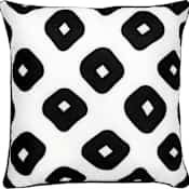 Ren Wil Grenton Abstract Polyester Covered and Filled Accent Pillow White / Black