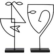 Ren Wil Posie Iron People and Figures Statue - Set of 2 Matte Black