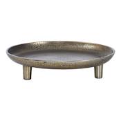 Ren Wil Kaleido 12" Wide Indoor Cast Aluminum Tray Antique Brass