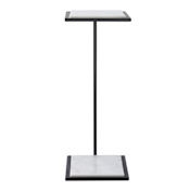 Ren Wil Danica 10" Wide Steel Table White / Matte Black