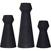 Ren Wil Granfeld Iron Vases - Set of 3 Textured Matte Black