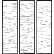 Ren Wil 20" x 71" Iron Wall Mounted Decorative Panel - Set of 3 Black