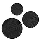 Ren Wil Sofia Resin Wall Mounted Decorative Panel - Set of 3 Matte Black