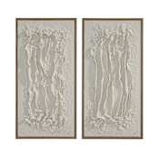 Ren Wil Volterra 40" x 20" Framed Abstract Mixed Media Print White