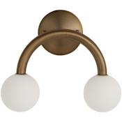 Ren Wil Santi 2 Light 11" Tall Wall Sconce Dark Brushed Brass