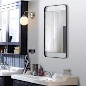 Ren Wil Tiffey Mirror 20" W x 38-3/16" H Rectangular Framed Bathroom Mirror Charcoal Grey