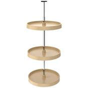 Rev-A-Shelf Value Line 3 Tier 18" Full Circle Lazy Susan with 38-46" Adjustable Pole for Corner Wall Cabinets Almond
