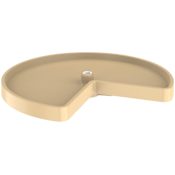 Rev-A-Shelf Value Line Single 1 Shelf 24" Kidney Shaped Lazy Susan for Corner Base Cabinets Almond