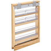Rev-A-Shelf Wood Classics 3"W Soft Close Vanity Base Cabinet Filler Pull Out Organizer for New Vanity Applications Maple