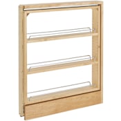 Rev-A-Shelf Wood Classics Skinny 3" Pull Out Between Cabinet Filler Slide Out Organizer Maple