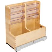 Rev-A-Shelf Wood Classics 8-1/2" Wood Vanity Sink Pull Out Organizer with Soft Close Maple