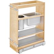 Rev-A-Shelf Wood Classics 8-5/8" Wood Vanity Cabinet Pull Out Grooming Organizer with Soft Close Maple