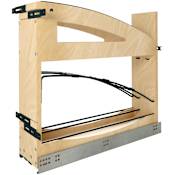 Rev-A-Shelf Craftsman 5-15/16" Pull Out Cabinet Organizer with Adjustable Dividers, Foil Wrap Holder, and Soft-Close Slides Maple / Black