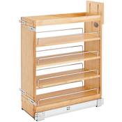 Rev-A-Shelf Wood Classics 8-3/4"W Base Cabinet Pull Out Organizer with Soft Close Maple