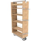 Rev-A-Shelf Wood Classics 8"W x 43" Tall Cabinet Pull Out Pantry Organizer with Soft Close Maple