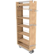 Rev-A-Shelf Wood Classics 8"W x 53"Tall Cabinet Pull Out Pantry Organizer with Soft Close for 12"W Pantry Cabinets Maple
