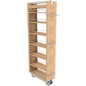 Rev-A-Shelf Wood Classics Natural Maple 58-5/8" Tall X 8" Deep Narrow Pull Out Cabinet Pantry Cabinet Organizer with Soft-Close Slides Maple