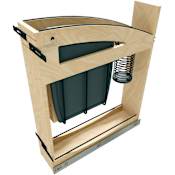 Rev-A-Shelf Craftsman 5-15/16" Pull Out Kitchen Cabinet Organizer with Integrated Knife Block and Soft-Close Slides Maple / Black