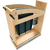 Rev-A-Shelf Craftsman 8-15/16" Pull Out Kitchen Cabinet Organizer with Integrated Knife Block and Soft-Close Slides Maple / Black