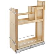 Rev-A-Shelf Wood Classics 8-3/4"W Pull Out Base Cabinet Paper Towel Organizer with Soft Close Maple