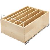 Rev-A-Shelf Wood Classics Soft Close 14-1/2"W Pull Out Base Cabinet Slide Out Drawer Casserole Dish Organizer Maple