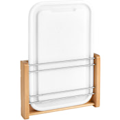 Rev-A-Shelf Wood Classics 11-1/3"W Cabinet Door Mount Cutting Board Storage Bin Tray with Polymer Cutting Board Maple