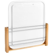 Rev-A-Shelf Wood Classics 14-3/4"W Cabinet Door Mount Cutting Board Organizer Bin Tray with Polymer Cutting Board Maple
