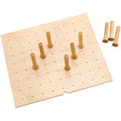 Rev-A-Shelf Wood Classics 24-1/4"W Trim to Fit Drop In Drawer Peg Board Insert Organizer with Wooden Pegs Maple