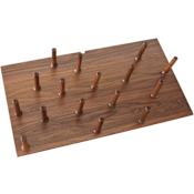 Rev-A-Shelf Wood Classics 39-1/4"W x 21-1/4"D Walnut Trim to Fit Drawer Drop In Peg Board Insert with (16) Wooden Pegs Walnut