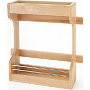 Rev-A-Shelf Wood Classics 16-1/2"W Wall or Door Mount Cabinet Storage Organizer with Polymer Bin Maple