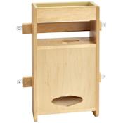Rev-A-Shelf Wood Classics 13-1/2"W Door Mount Plastic / Grocery Bag Storage Bin Holder for 36" Base Cabinet Maple